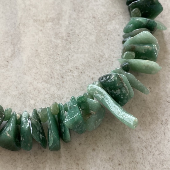 Chunky green aventurine necklace - Picture 2 of 5